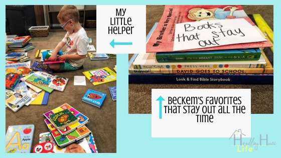 organizing tips for kids book rotation