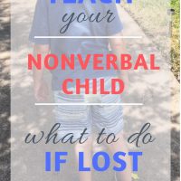 teach your nonverbal child what to do if lost