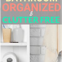 how to organize the bathroom