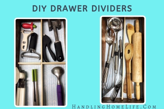 organize kitchen drawers with diy drawer dividers #handlinghomelife