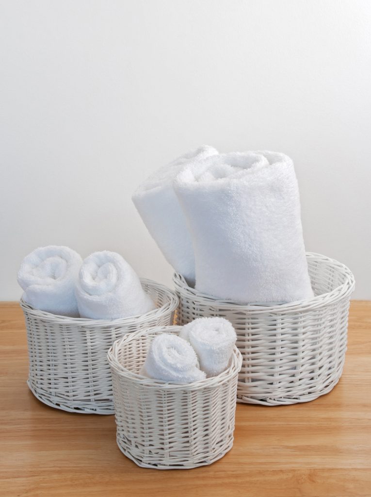 decluttering tips and Ideas to organize home clutter with baskets