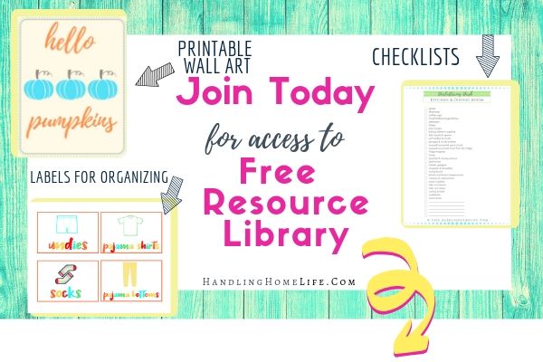 free resource library with printables for mom home management