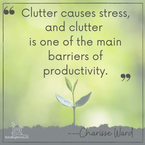 Declutter to reduce stress