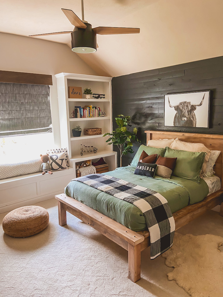 modern farmhouse bedroom for boys
