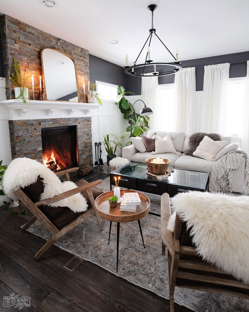 DIY RUSTIC farmhouse living room